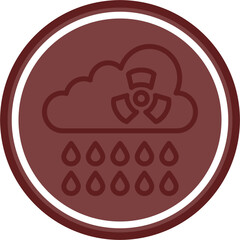 Acid Rain Vector Line Double Circle Maroon