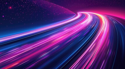 Obraz premium Gradient light trails with a sense of speed