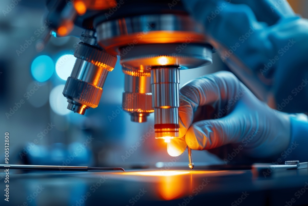 Aufkleber advanced robotic arm operating in a sterile laboratory environment highlighting precision and innova