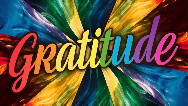 gratitude changes everything colorful background (T-shirt Design Motivational Quote, Illustration ,Typography)