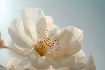 Delicate Cherry Blossom in Soft Sunlight