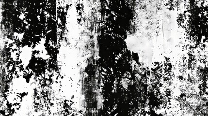 Fototapeta premium Black and white grunge. Distress overlay texture. Abstract surface dust and rough dirty wall background concept. Worn, torn, weathered effect. 