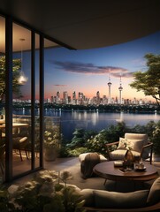 Fototapeta premium view of the city