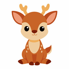 Cute Baby Deer Vector Illustration - Adorable and High-Quality Design