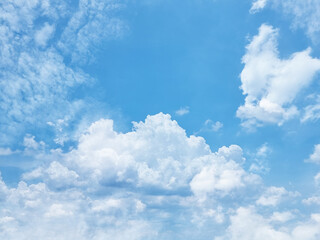 beauty of blue sky high shape outdoor group of white abstract clouds background in summer gradient light beauty background. beautiful bright cloud and calm fresh wind air climate.