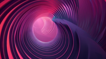 Obraz premium Graphic design art of abstract illusion of spiral with geometric shapes of pink and 