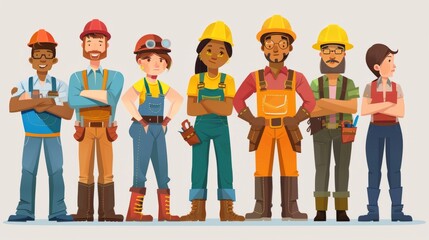 happy international labor day. vector illustration design --ar 16:9 Job ID: 859c6bcb-2734-4246-a585-88f65dae04b6