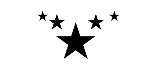Stars set icons, different sparkle star shapes, twinkling stars. Vector Illustration.