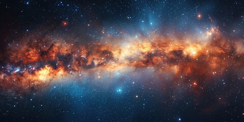 Fototapeta premium Cosmic Expanse: A Celestial Masterpiece of Light and Color