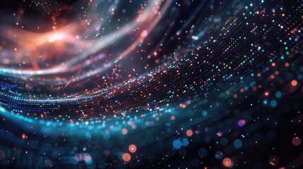 Obraz premium A mesmerizing spiral of lights against a dark background