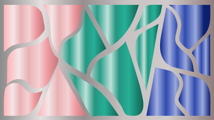 A creative background concept with an abstract image of gold, pink, blue, turquoise and pink flowers in a minimalistic style. Modern art design templates for holidays, advertising, branding, banners