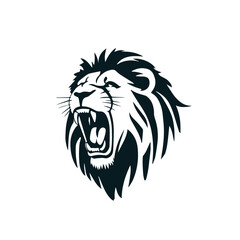 Lion head logo design vector illustration