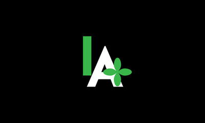 IA Leaf Logo Initial Green Nature