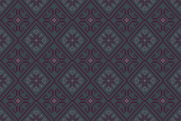 Ethnic pattern seamless pixel art for Fabric geometric ethnic pattern seamless,Pixel pattern art wallpaper Background, Design for fabric, curtain, carpet ,geometry seamless pattern art illustration