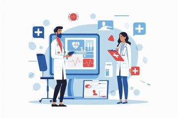 Fototapeta premium Conceptual medical illustration isolated created with Generative AI