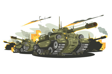 Tank Battle Scene