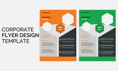 Creative colorful business flyer template design. Modern layout. Business poster template. Flyer in A4