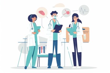 Conceptual medical illustration isolated created with Generative AI