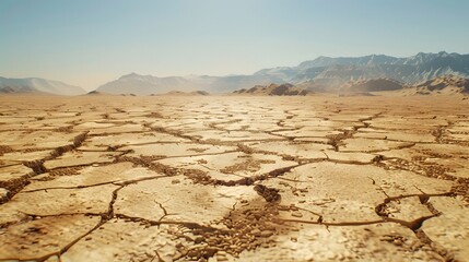 Dry cracked earth background, clay desert texture. 