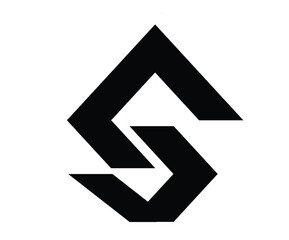 Logo letter S unique design vector on background