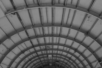 Cargo cabin of an old airplane.