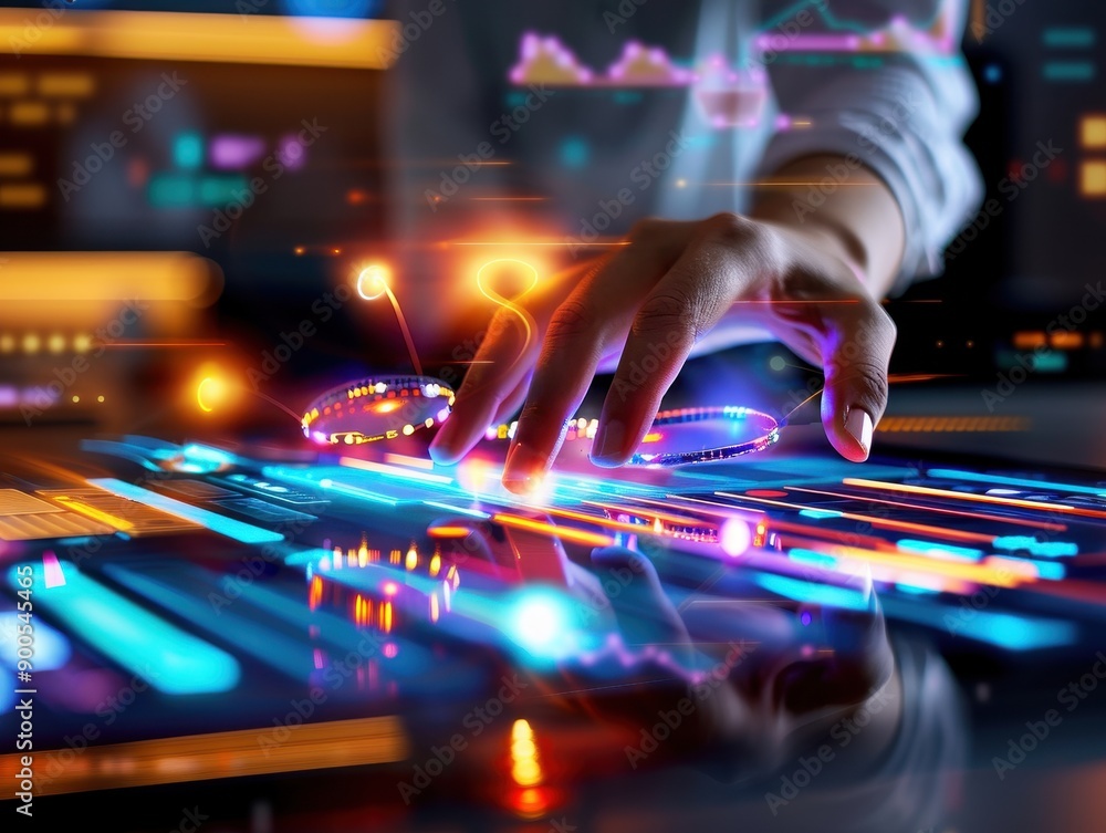 Poster dynamic b2b technology solution presentation for business clients