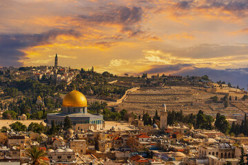 Obraz premium Panoramic view of Jerusalem, Israel