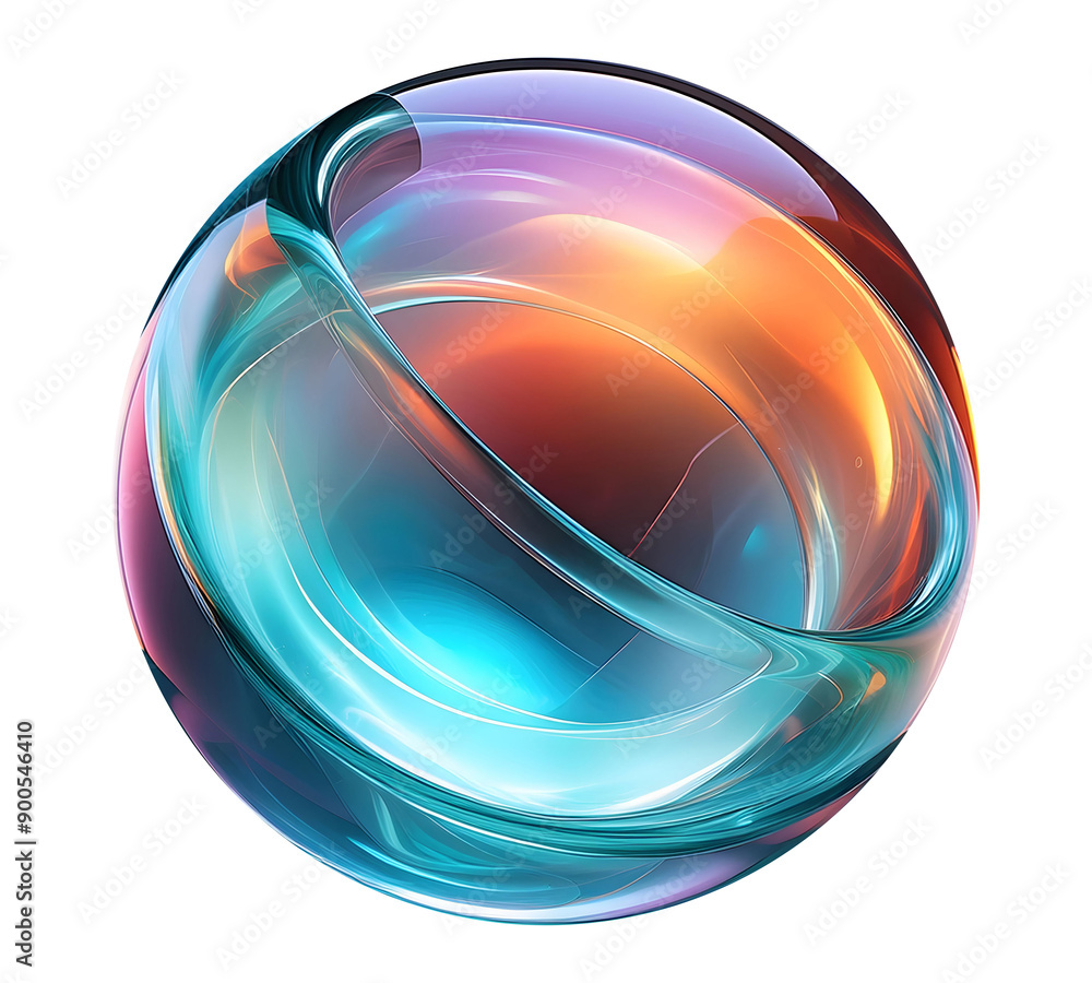 Aufkleber light blue abstract transparent object that blends seamlessly into its background