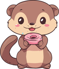 Otter with Donut