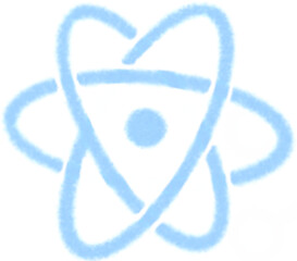 An illustrated diagram featuring icons representing the formulas of chemical elements and molecules