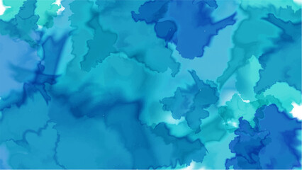 Abstract blue watercolor background.Hand painted watercolor. vector