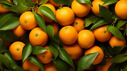 Ripe tasty tangerines as background. ai generated art image
