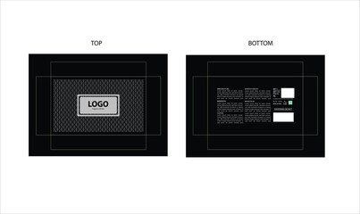 Fototapeta premium Packaging design, luxury perfume gift box with die line . Illustration vector.