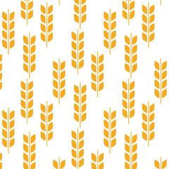 Golden Wheat Seamless Pattern Design