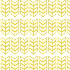 golden wheat seamless pattern design