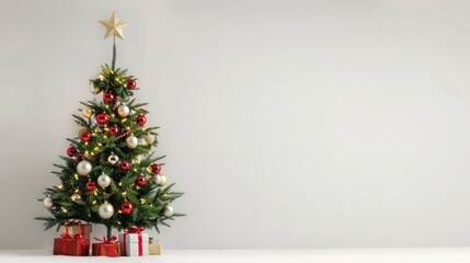 Christmas Tree with Ornaments and Gifts