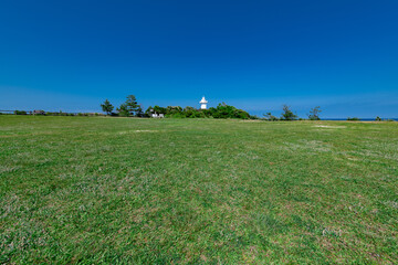 四角い灯台がある安乗埼