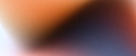 Abstract background, brown orange glowing grainy color gradient shape, black backdrop social media, banner, poster, cover, header, brochure design, noise texture effect