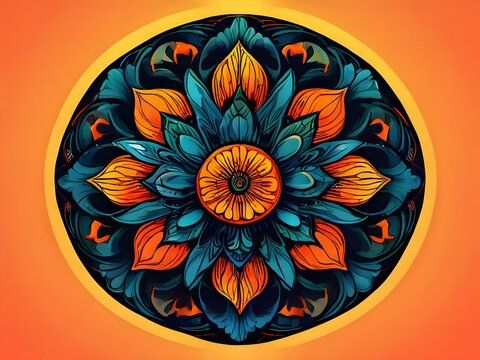 abstract background of mandalla art