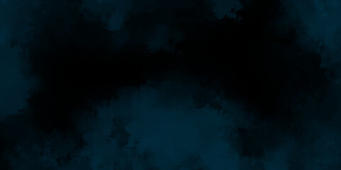 Dark abstract background with blue grunge effect background. blue velvet grunge texture fantasy smooth watercolor painted art design. Dark elegant Royal blue shades aquarelle paint