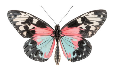 Fototapeta premium Close-up of a Beautiful Butterfly in Flight Showing Detailed Insect Anatomy, Delicate Antennae, Graceful Wings, and the Fragile Elegance of Nature's Design Captured in Stunning Wildlife Photography