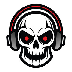 Skull vector pirate icon logo Halloween ghost graphic symbol illustration