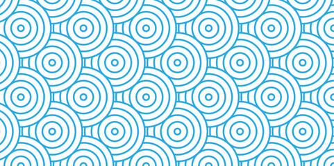 Minimal diamond vector overlapping Pattern geometric spiral and abstract circle wave line. blue color seamless tile stripe geometric create retro line backdrop white pattern background.