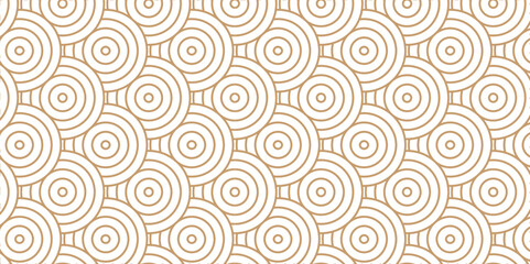 Minimal Vector overlapping Pattern diamond geometric wood and orange spiral line waves abstract wave line. seamless tile stripe overlap creative retro circle line fabric pattern white background.