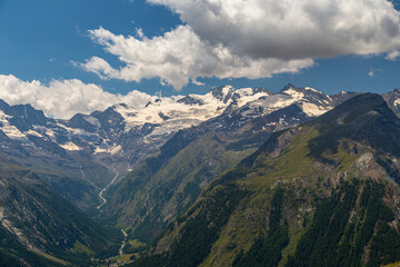 Mountains over the town of Cogne, near Gran Paradiso National Park
