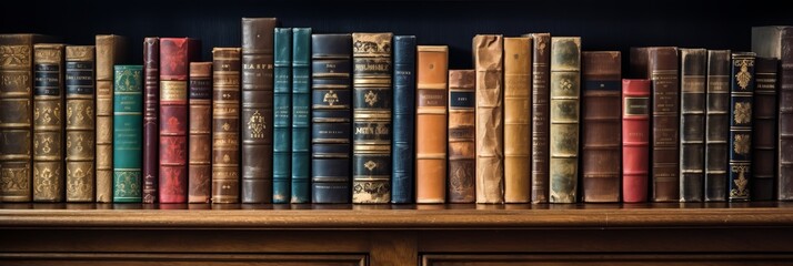 Naklejka premium a historic old library with many old books