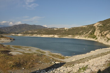 The Germasogeia Dam and the surrounding area near Limassol Cyprus