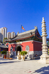 Obraz premium Small temple in the Dabei Monastery in Tianjin, China
