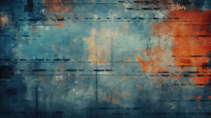 Grunge texture with bright tech overlays
