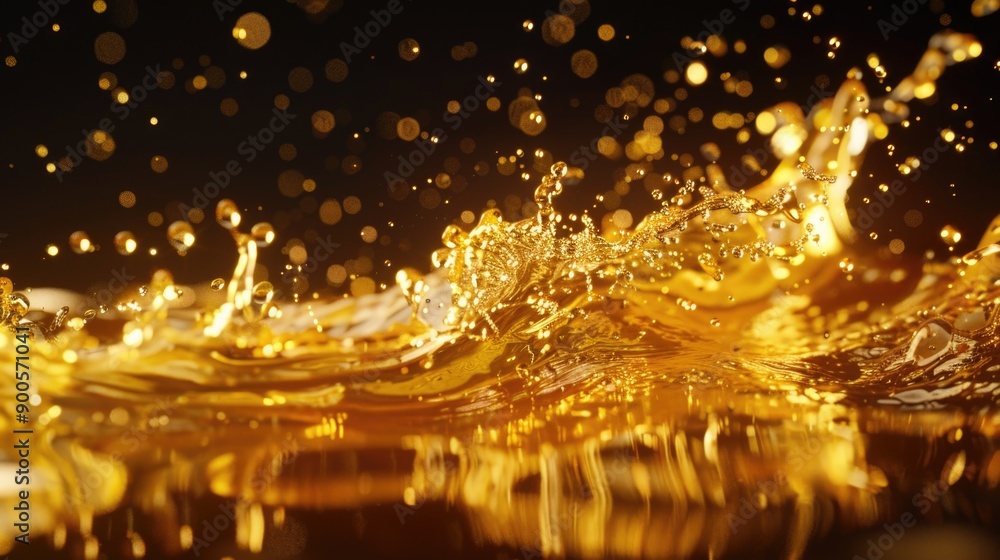 Poster a close-up view of a wave crashing against a black background, ideal for use in illustrations or des